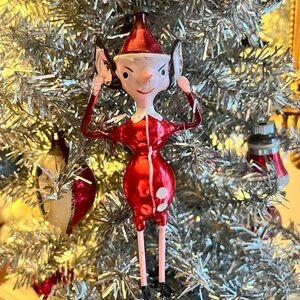 Vintage Soffieria de Carlini Glass Ornament Pinocchio with Donkey Ears